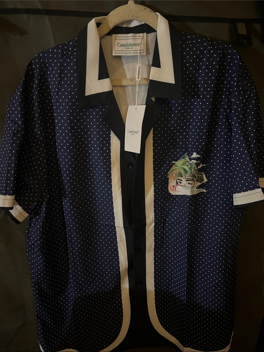 Casablanca tennis club Navy blue and white Short set top and bottom 🎾🎾